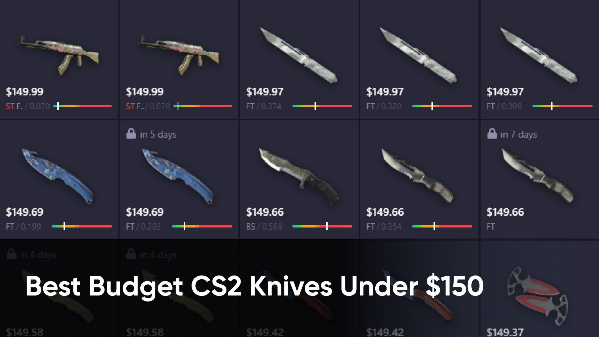 Die besten günstigen CS2-Messer unter 150 $