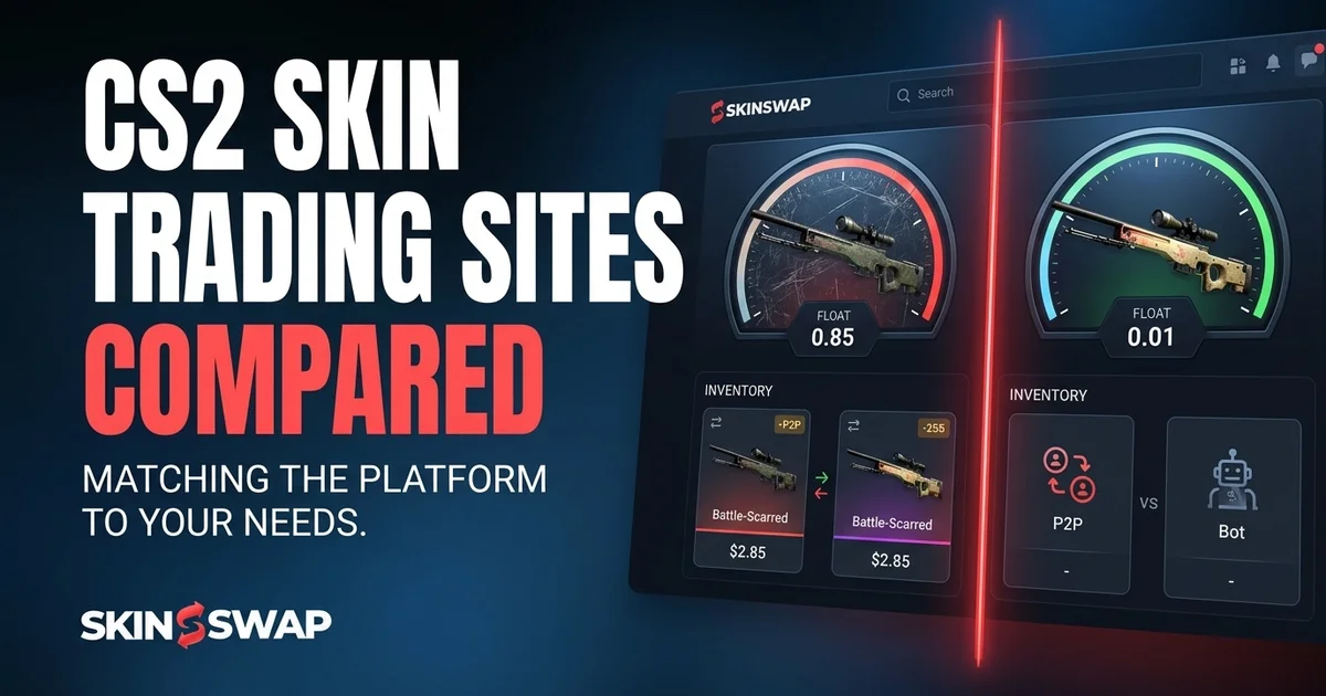 CS2 Skin Trading Sites Compared: Skinport vs CSFloat vs SkinSwap vs Tradeit in 2026
