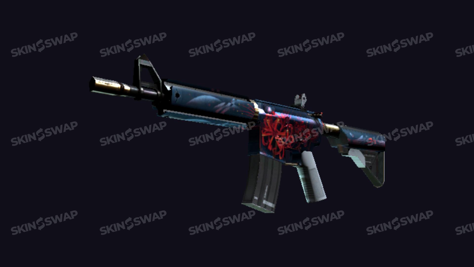 M4A4 Spider Lily anime floral dark design