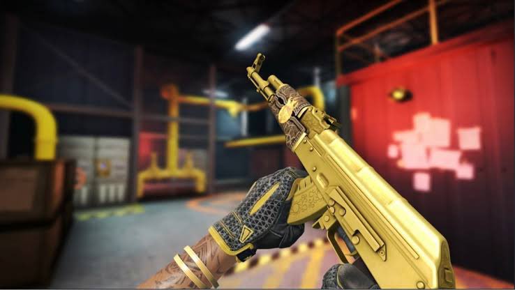AK-47 Gold Arabesque luxury CS2 skin