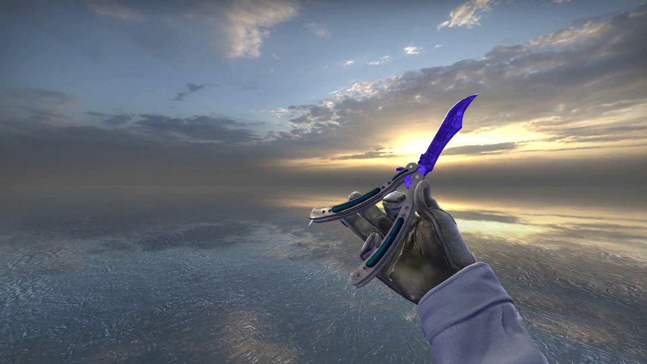 Butterfly Knife Doppler Sapphire blue pattern