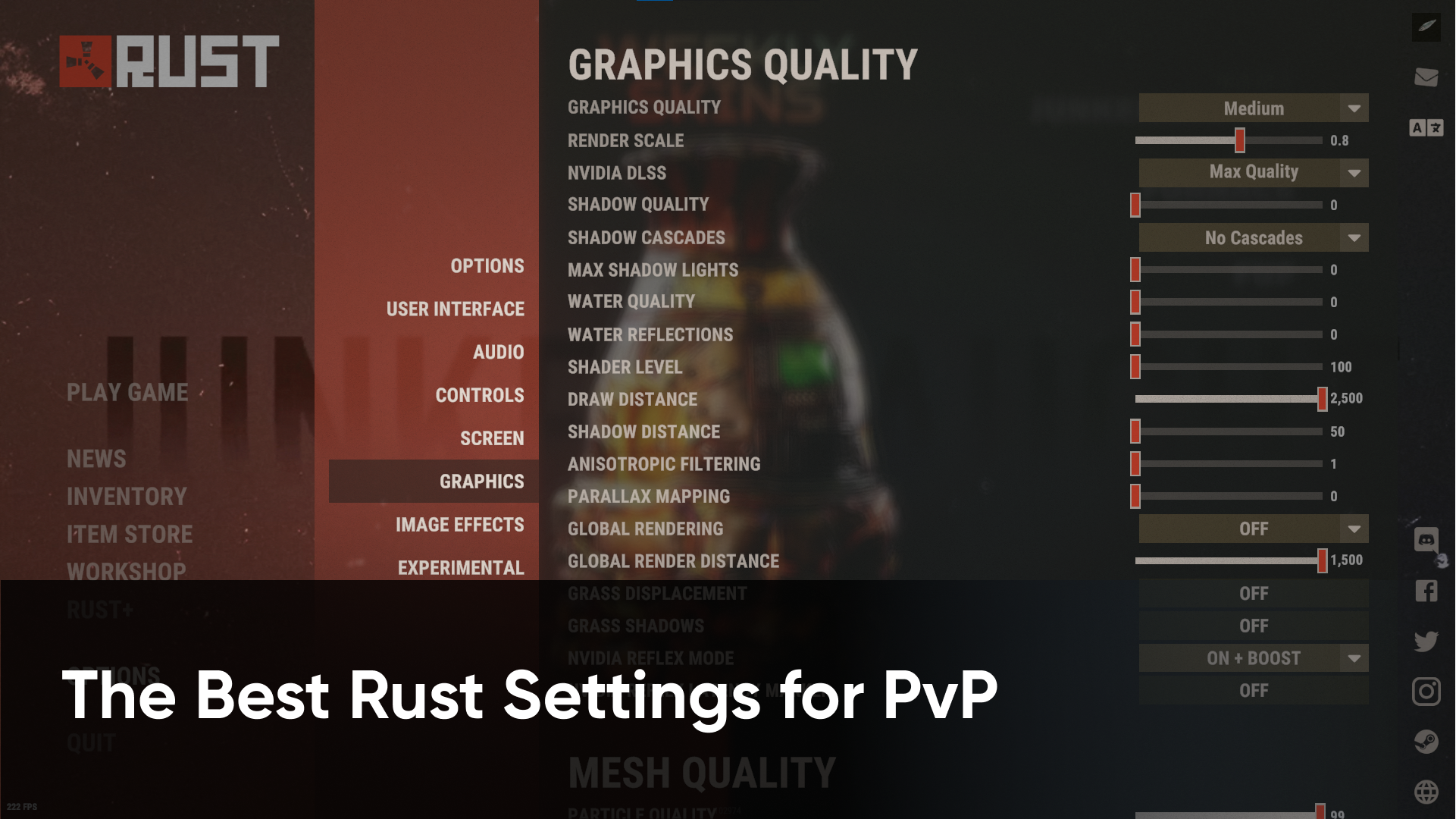 Die besten Rust-Einstellungen für PvP