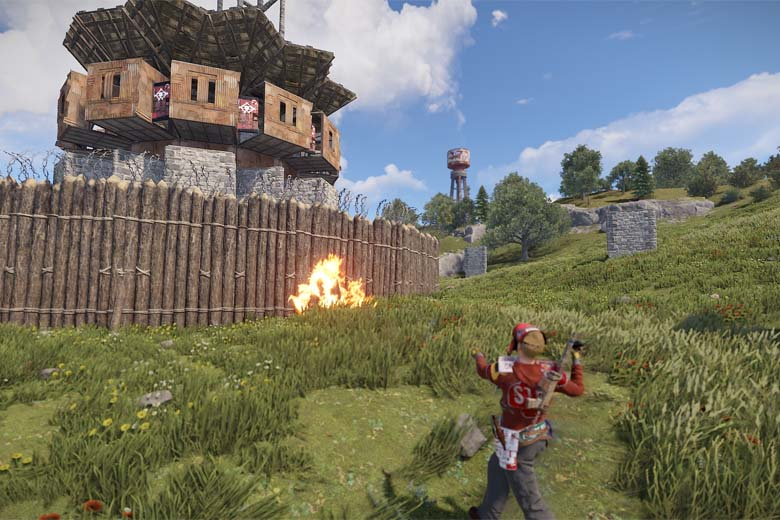 Rust-Spielkarte mit ressourcenreichen Gebieten für den Basenbau